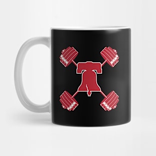 Phillies Phightins Barbell Red Gym Mug